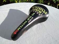 San Marco Rolls Bike Saddle. Black Leather No Slip System Road Bike Saddle. 1996
