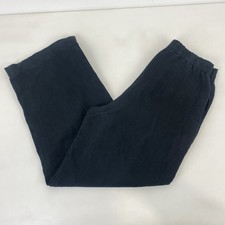 Oska Black Wide Leg Linen