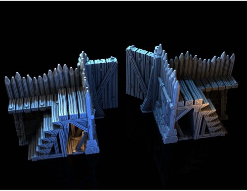 Palisade gate 28mm dnd - palisade, terrain