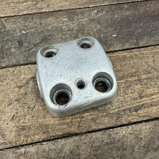 ACS BMX Bike Stem Top Cap Vintage Freestyle Clamp Aluminum 4 Bolt Silver