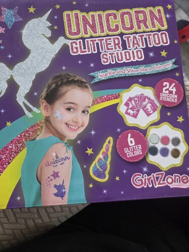 Unicorn glitter tattoo - glitter, studio