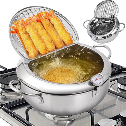 Stainless steel deep fryer pot - stainless,