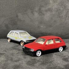 CORGI X2 RARE RED & SLIVER VAUXHALL NOVA GTE/SR REP CUSTOM WHEELS SPLIT 3 SPOKES