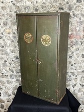 Vintage Macrome Green Metal Tool Cupboard