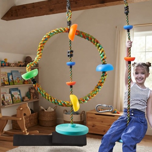 Climbing rope tree swing set - climbing,