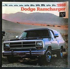 DODGE Ramcharger LE Canadian LF 1988 Sales Brochure 520-8-T-475