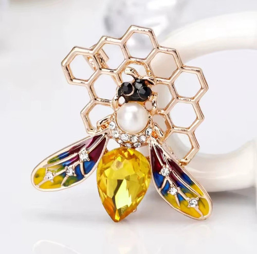 Vintage insects bee crystal - bee,