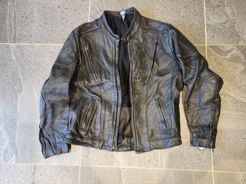 Leather motorcycle jacket punk