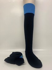 SALE Overprint Rugby Football Hockey Socks | Black / Sky | Set Of 3 | Sz: L