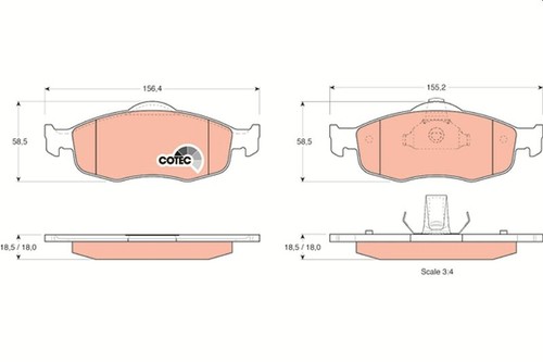 Brake pad set disc - pad,
