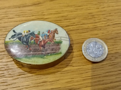 Antique trinket box horse - trinket,