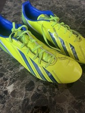 Adidas F10 F50 TRX FG Cleats Football Boots - Neon Yellow And Blue  - UK Size 10