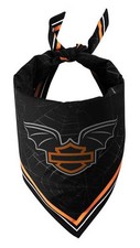 Harley-Davidson® Open Bar & Shield Pet Halloween Bandana - Small/Medium, Black