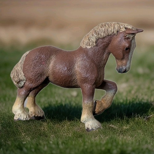 Papo brown shire horse 2000s - horse,