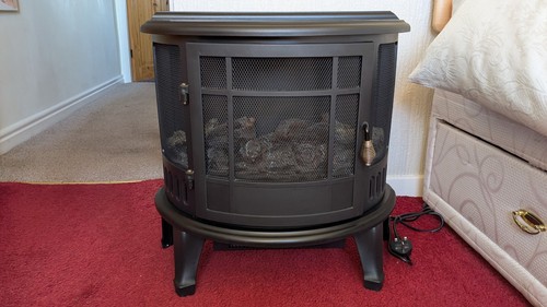 Led electric fire stove heater - led,