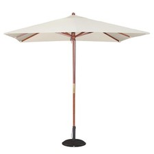 Bolero Square Pulley Parasol 2730x2500mm Wide Cream Wood
