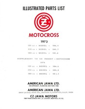 1973-74 CZ Parts Manual AHRMA