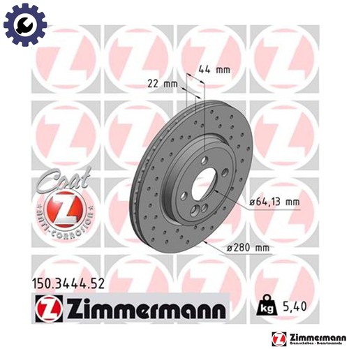 Brake disc 150 3444 for - 2x, 150.3444.52