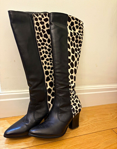 Leather black cream - &, giraffe