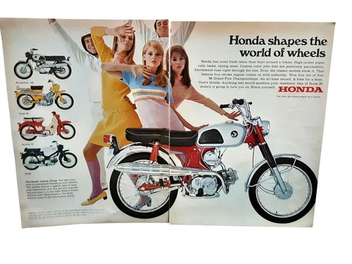 1967 honda motorcycles page - honda, 2-page