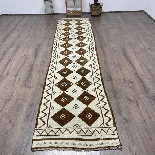 Beige and brown herki - beige, rug