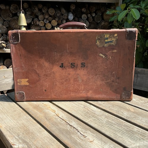 Vintage chestnut brown leather - brown,