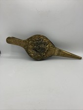 Vintage Large Brass/Wood Bellows Coal  Fire 18”