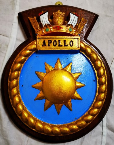 Hms apollo ship crest badge - hms,