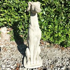 Large Stone Dog Sitting Lurcher Hound Statue Garden Ornament DELIVERY AVAILABLE