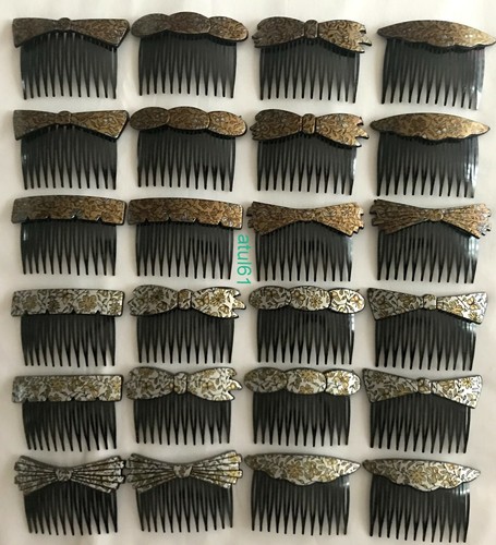 Slides hair combs black gold - hair,