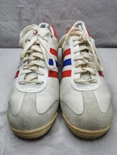 Mens Vintage Adidas Vienna Trainers White/Red/Blue Size UK8 (SH36)