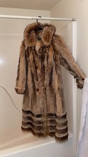 TANUKI RACOON FUR COAT, REAL