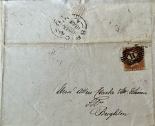 ? Penny Red Stamped Addressed Letter - September 27th 1848 Cancel