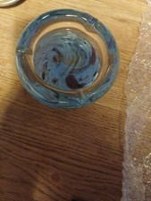 Murano Glass Ashtray Blue/Gold