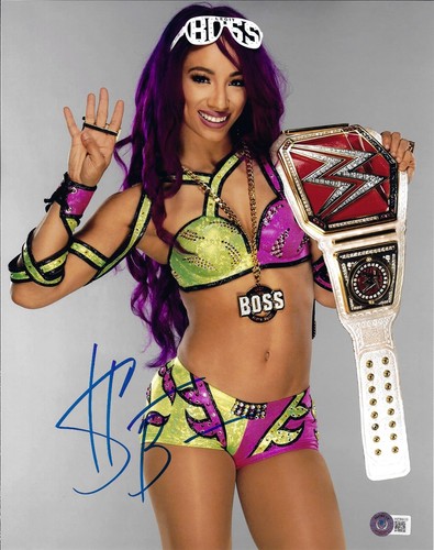 Sasha banks signed 11x14 photo - sasha,