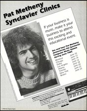 Pat Metheny Synclavier Clinic 1984 dates 8 x 11 New England Digital ad print
