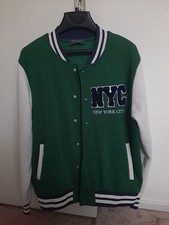 Mens New York Theme Buttoned Sweater Size L