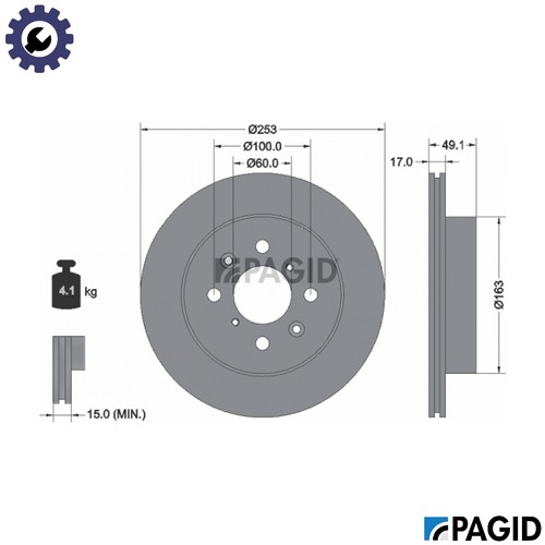 Brake disc 54353nc for - 2x,