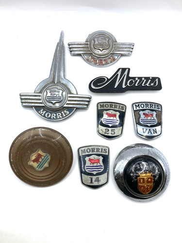 Vintage morris car badges - vintage,