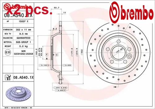 Pcs rear brake disc set - pcs,