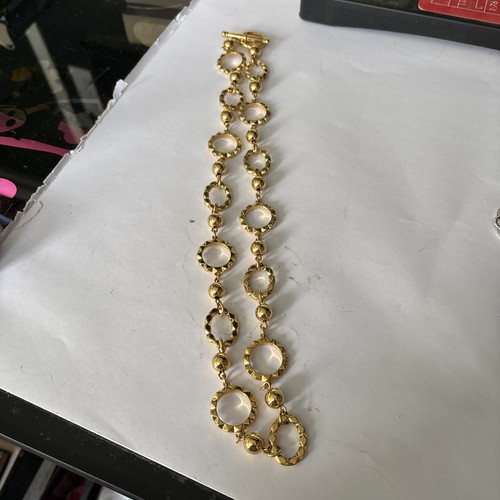 Monet gold tone - long, chunky