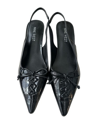 Nine west black patent pointed - west,