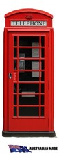 Red british phone box k6 - red, (k6