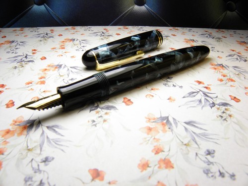 Vintage blue marbled hoover - vintage,