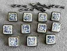 11 Antique MICROMOSAIC Glass
