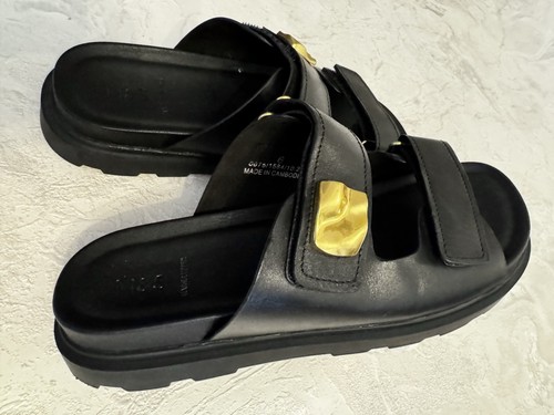 Leather slider sandals - m&s, uk