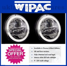 LAND ROVER DEFENDER LED HEADLIGHTS / HEADLAMPS. ONE PAIR WIPAC HIGH QUALITY