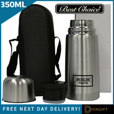 THERMAL FLASK 350ML LEAKPROOF INSULATED TRAVEL STAINLESS STEEL COFFEE MUG CUP
