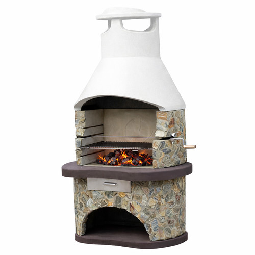 Masonry charcoal bbq modern - masonry,