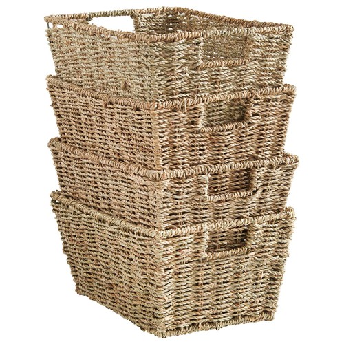 Seagrass storage baskets set - storage, baskets,